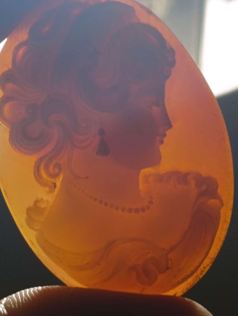 Extra Large Genuine Carved Cameo