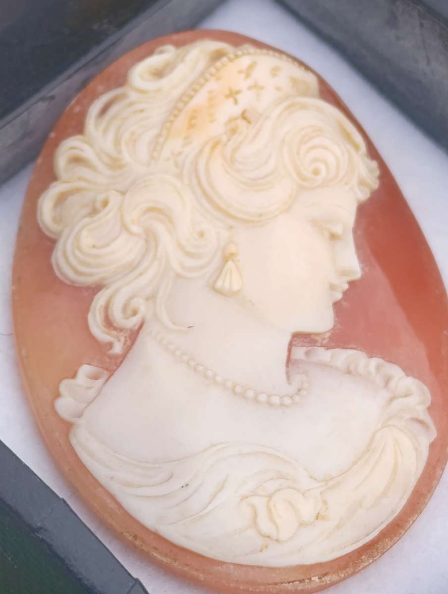 Extra Large Genuine Carved Cameo