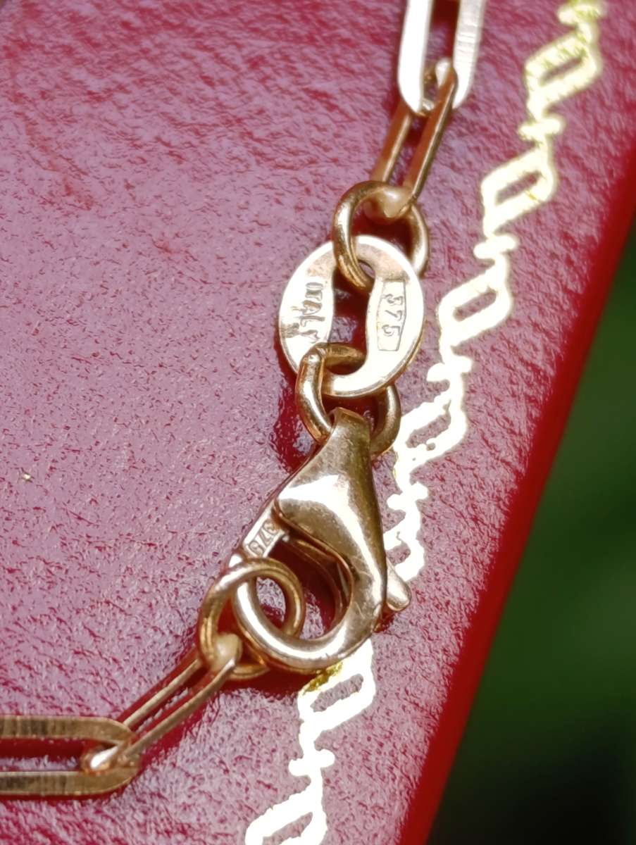 9ct Gold Paperclip Bracelet