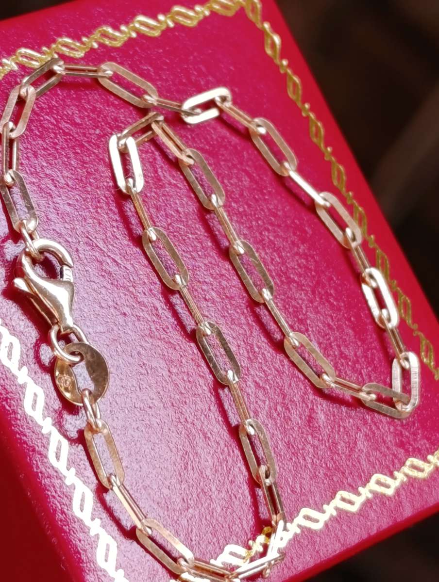 9ct Gold Paperclip Bracelet