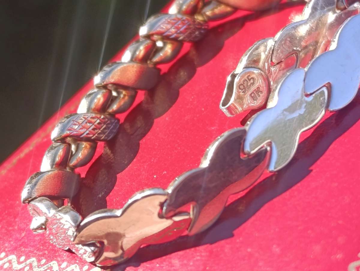 9ct Gold & Sterling Vintage Bracelet