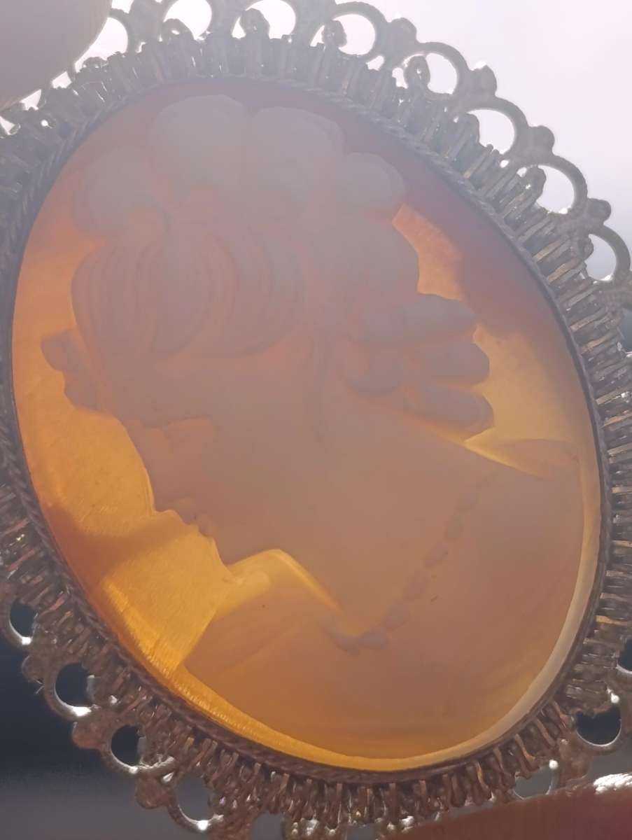 Vintage Cameo Pendant Brooch