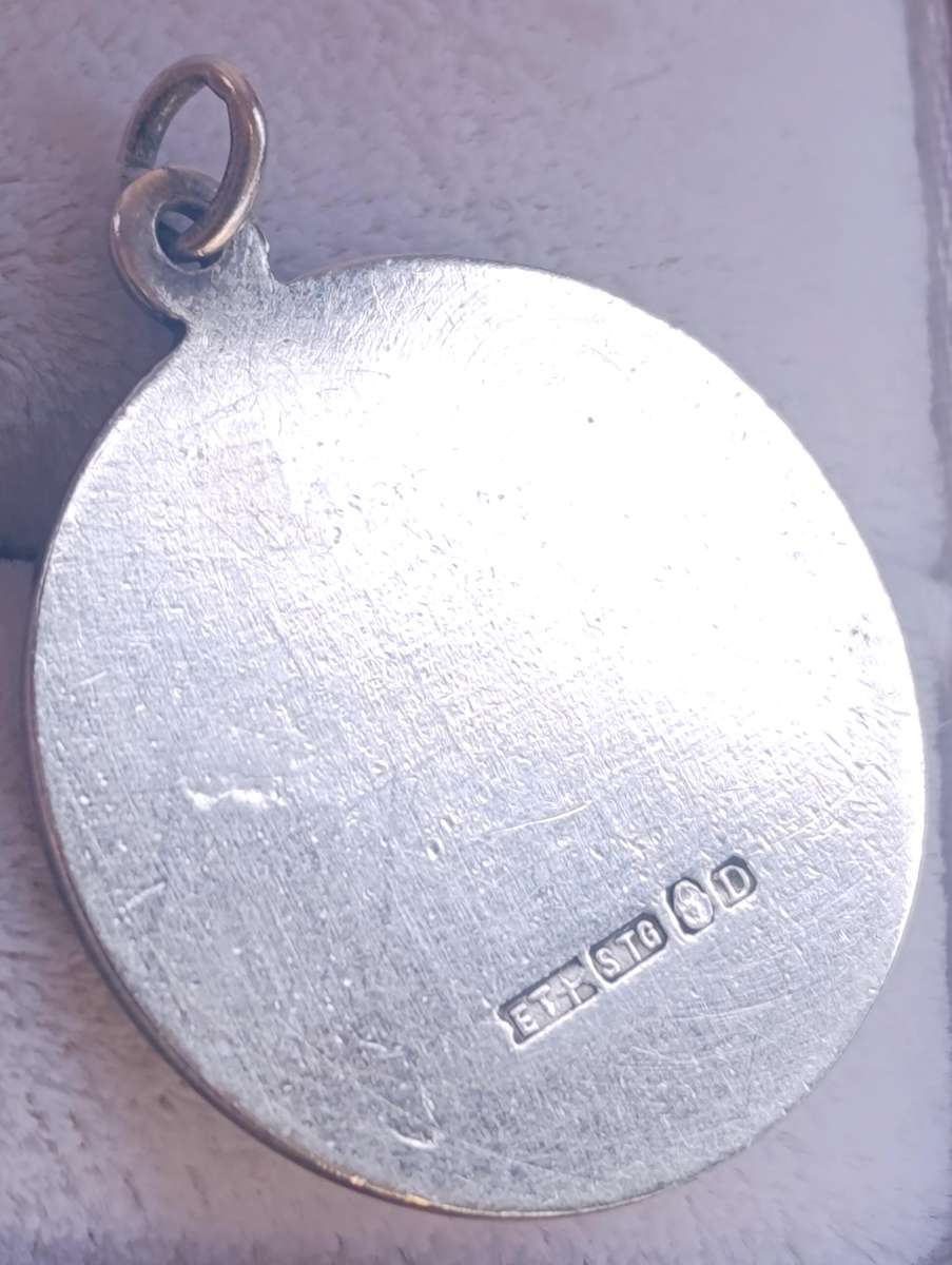 Hallmarked Large St.Christopher Pendant