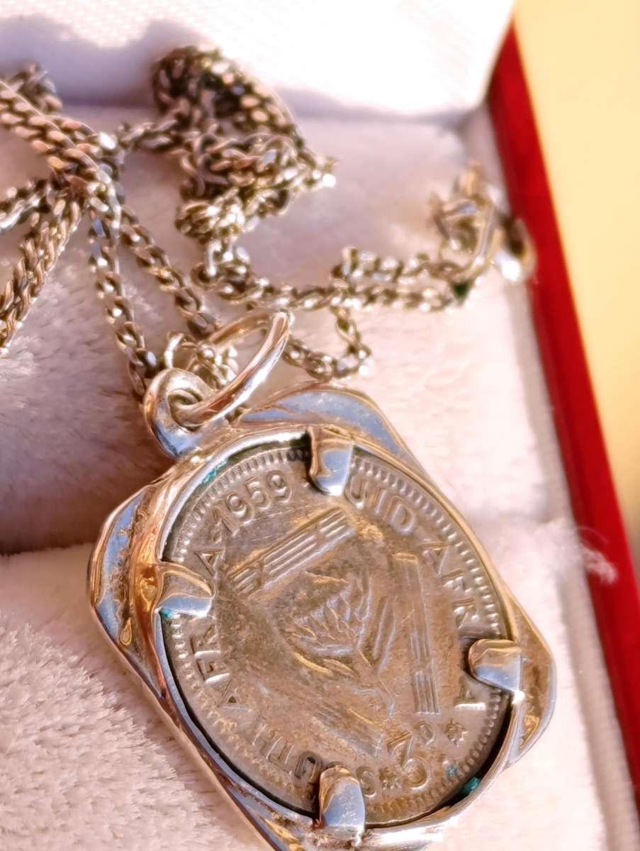 Vintage Sterling Tickey Pendant Set