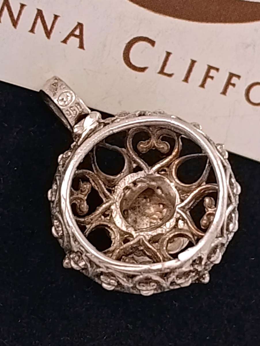 Jenna Clifford "950" Silver Rose Pendant
