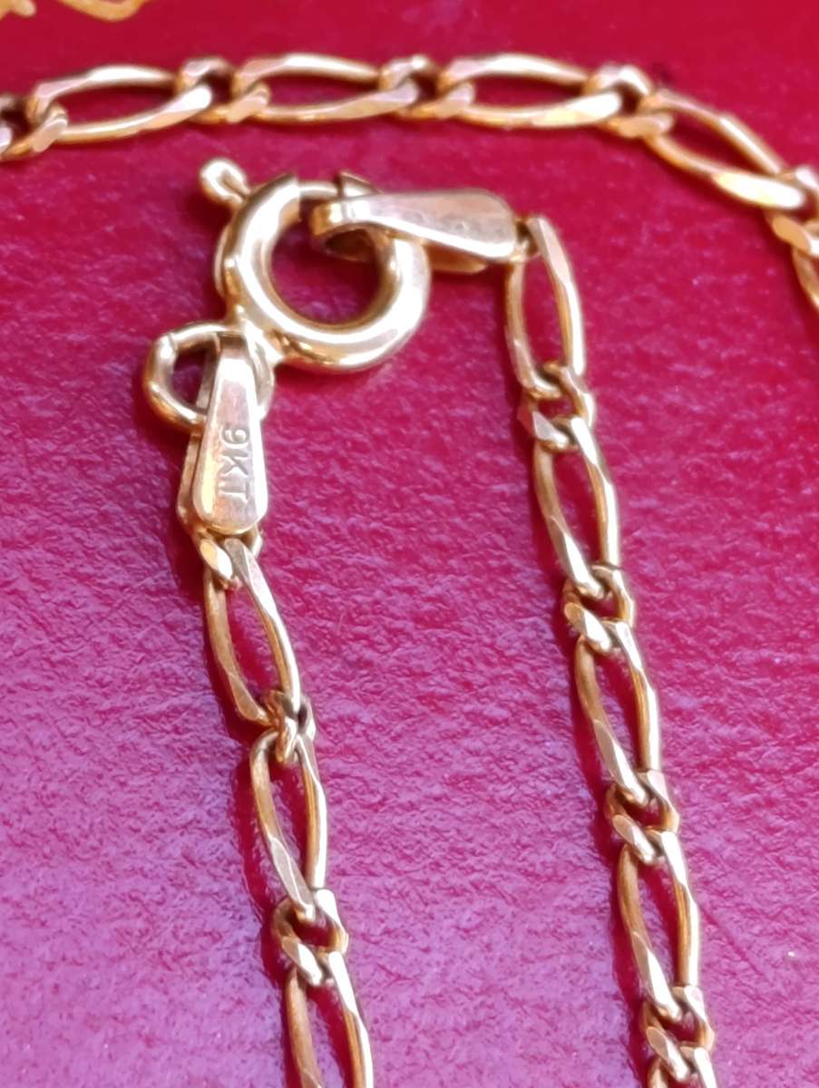 9ct Gold 2MM Vintage Bracelet