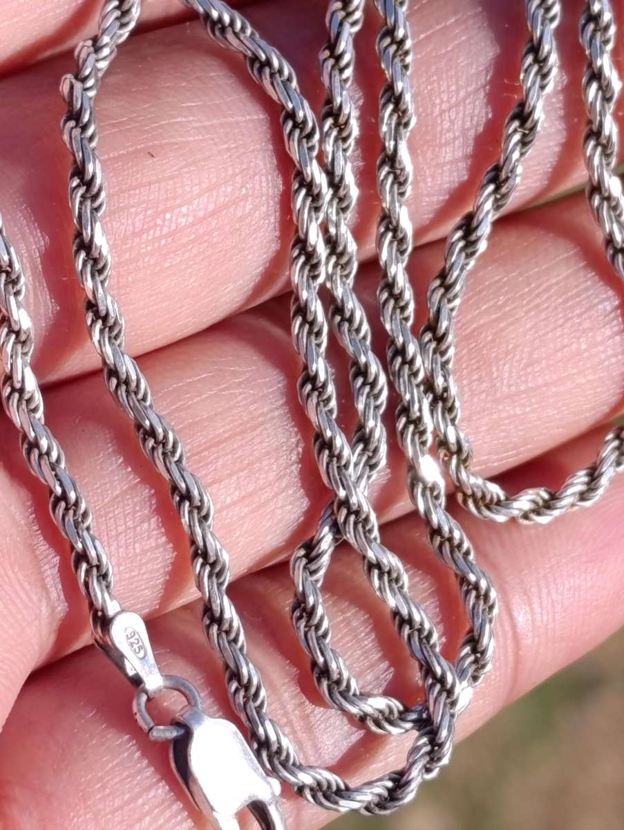 Sterling Silver Vintage Rope Chain