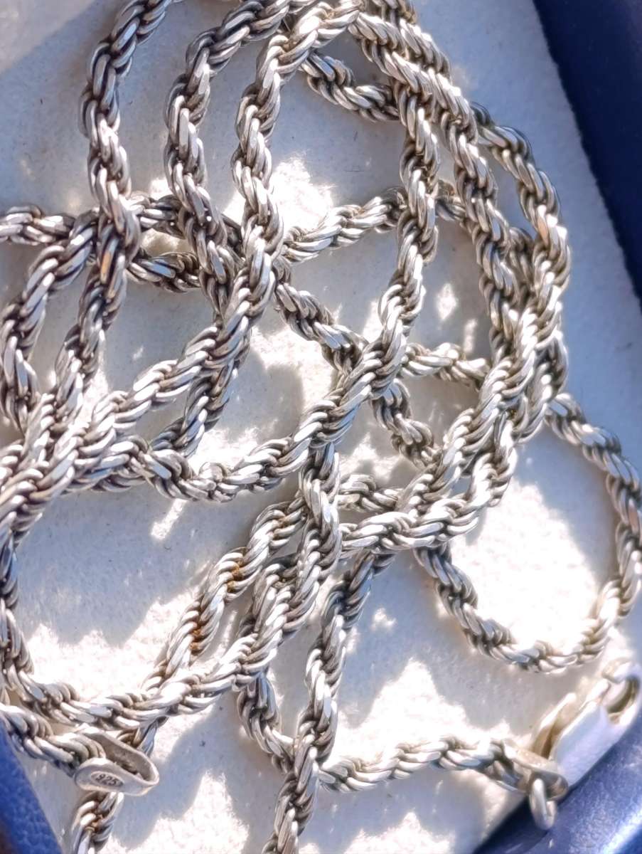 Sterling Silver Vintage Rope Chain