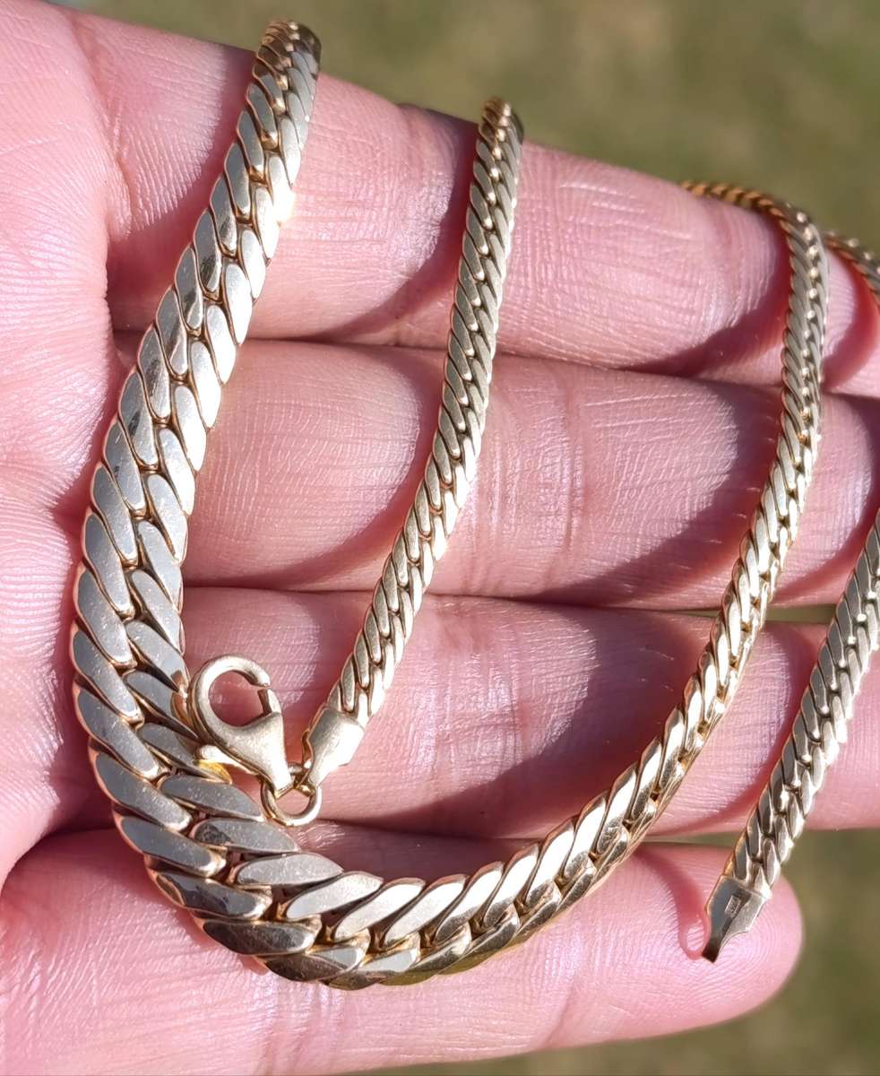 Estate 9ct Designer Snake Necklace