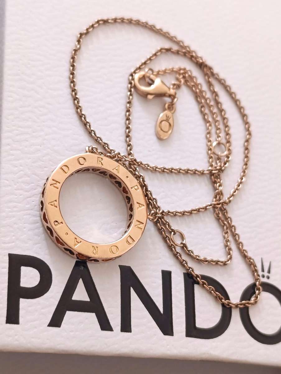 Pandora Rosegold Circle of Sparkle Necklace