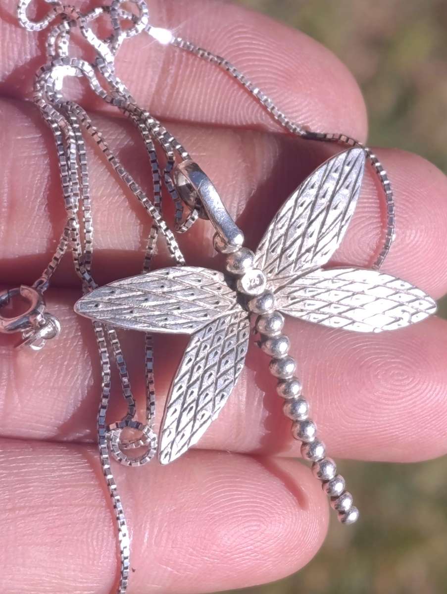 Jenna Clifford Sterling Large Dragonfly Pendant Set