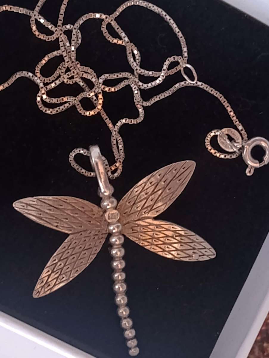 Jenna Clifford Sterling Large Dragonfly Pendant Set