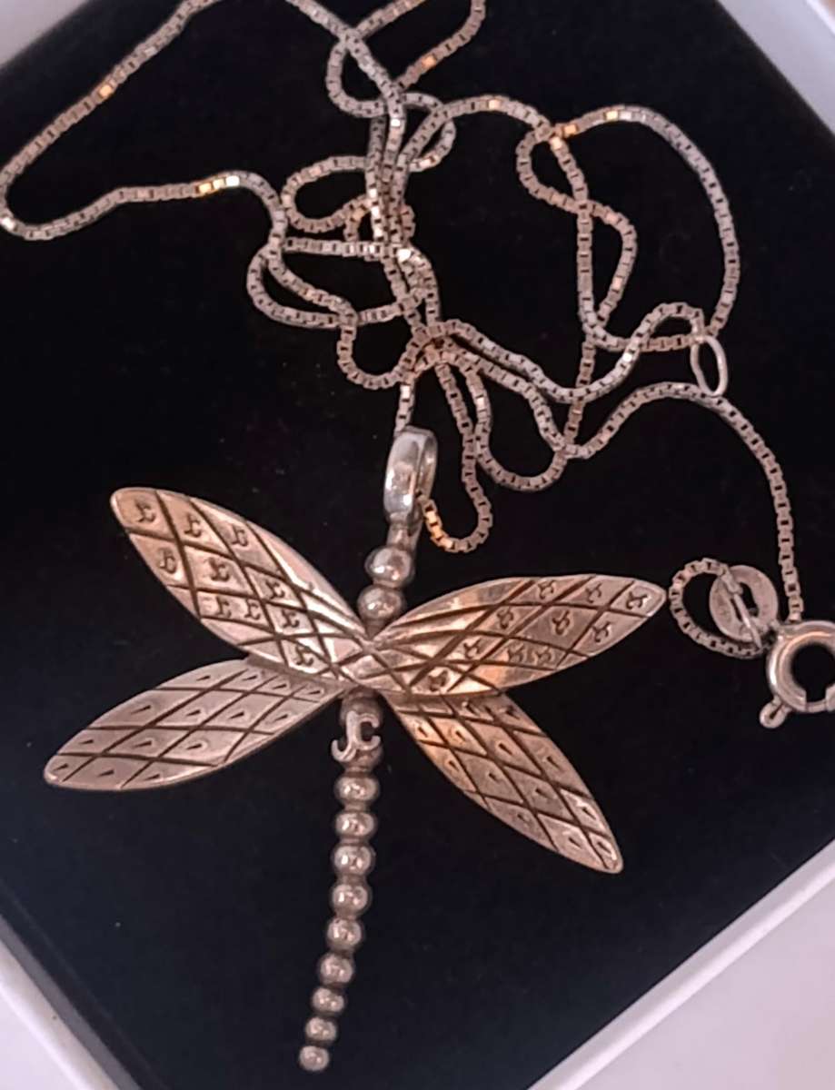 Jenna Clifford Sterling Large Dragonfly Pendant Set