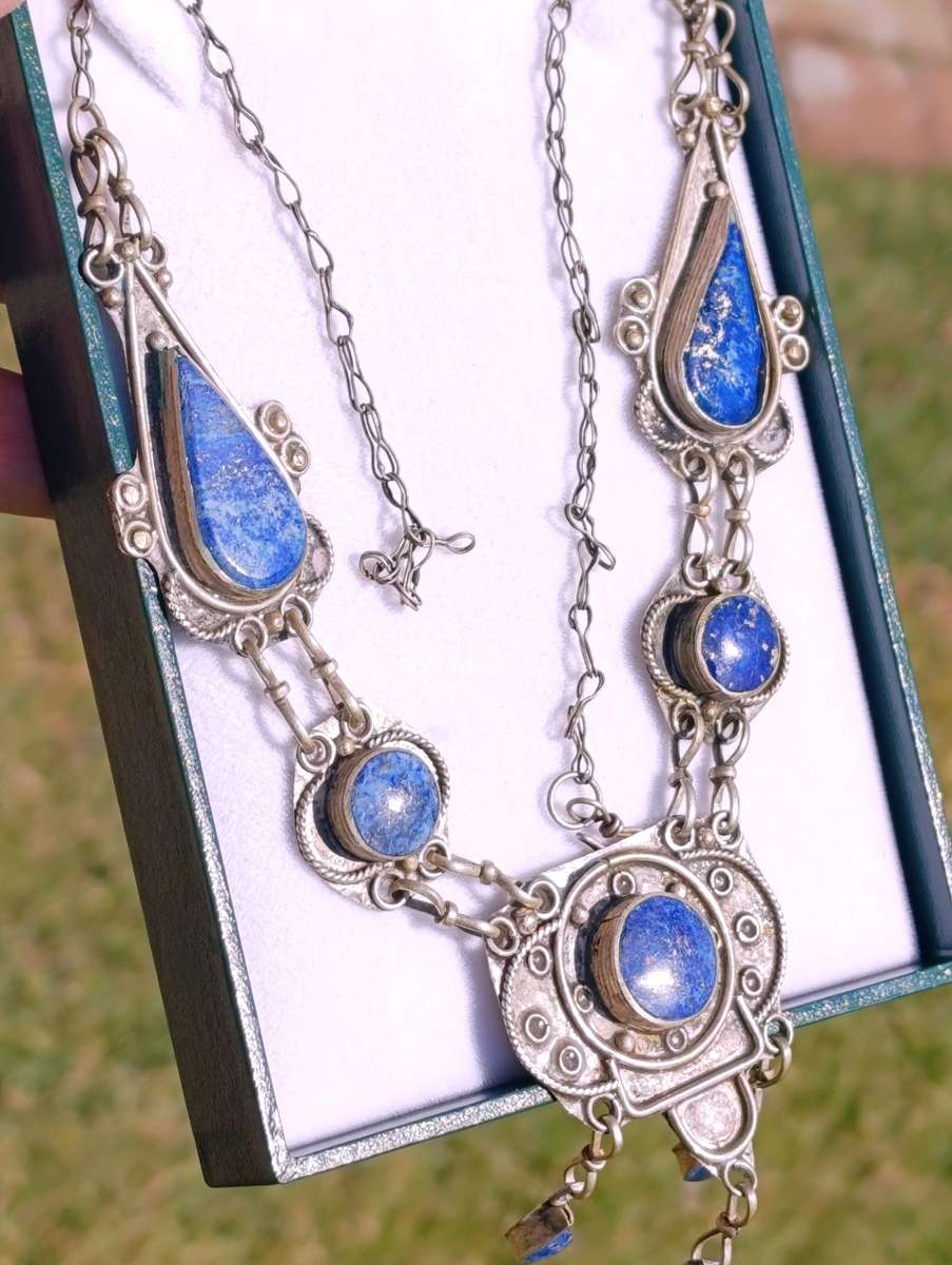 Large Lapis Lazuli Vintage Necklace
