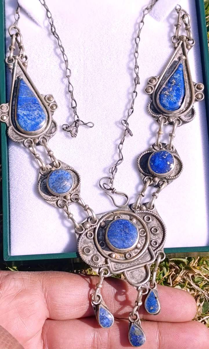 Large Lapis Lazuli Vintage Necklace