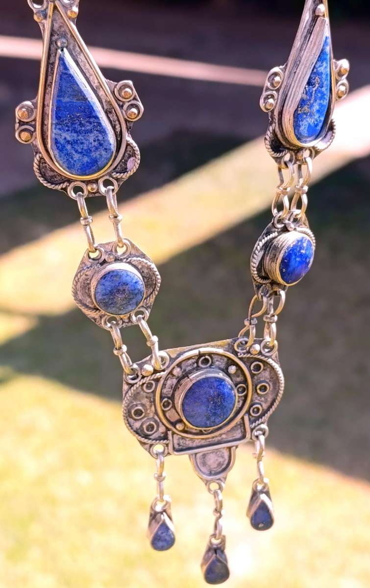 Large Lapis Lazuli Vintage Necklace
