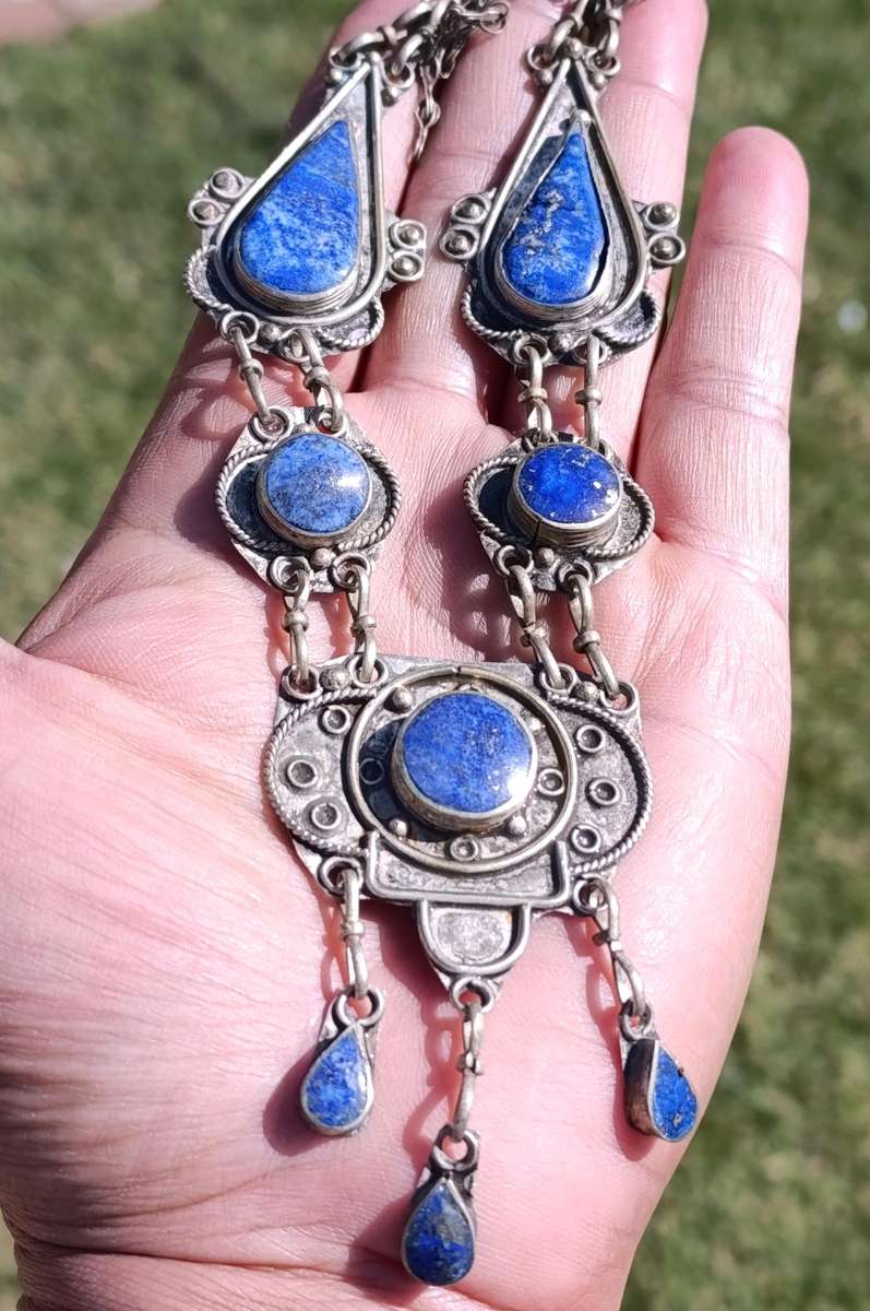 Large Lapis Lazuli Vintage Necklace