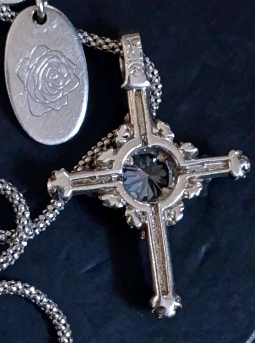 Jenna Clifford 950 Silver Cross Pendant Set