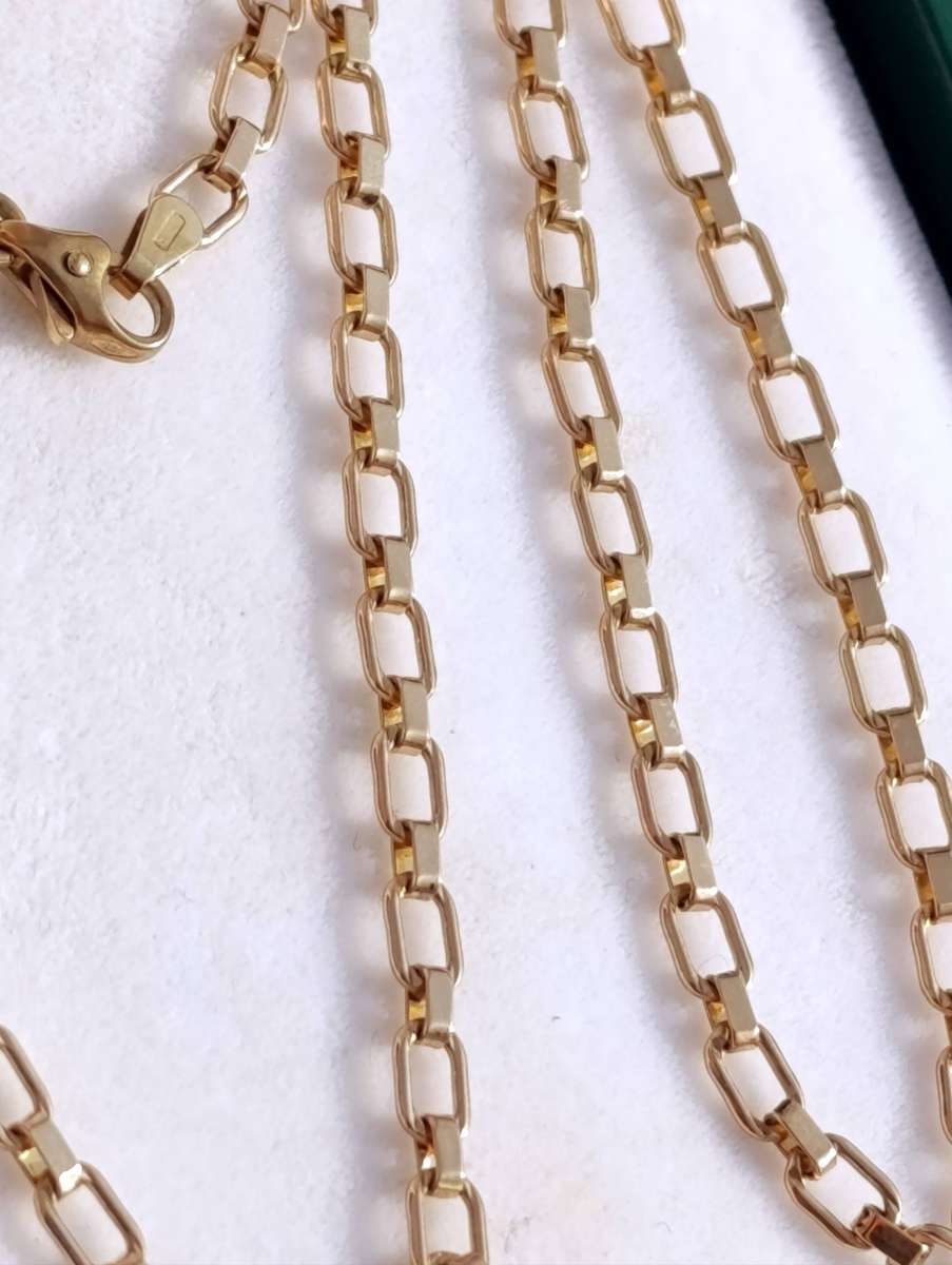 9ct Gold Vintage 4MM Paperclip Necklace