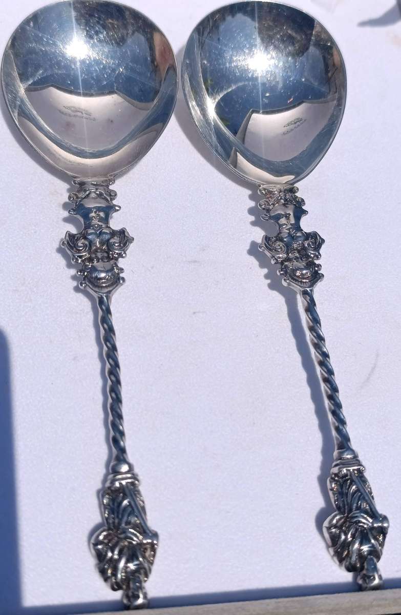 Rare Antique Sterling Large Hallmarked Apostle Spoons