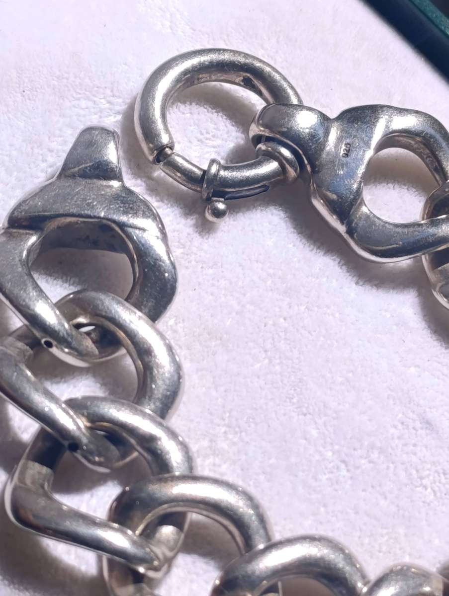 Sterling Vintage Wide Signoretti Clasp Bracelet