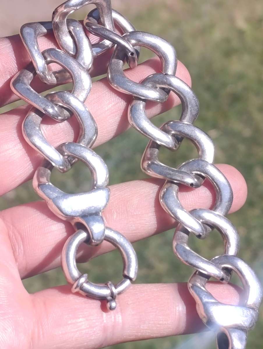 Sterling Vintage Wide Signoretti Clasp Bracelet