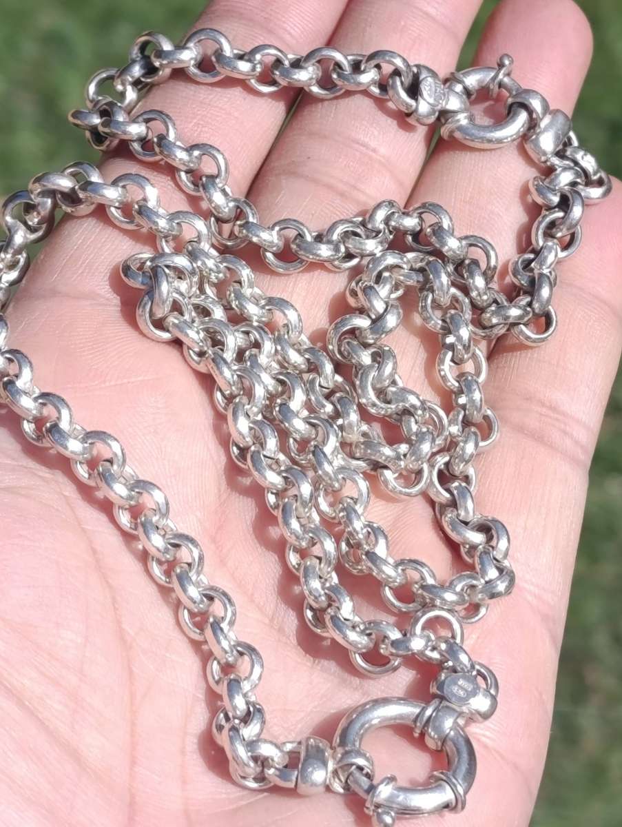 Sterling Signoretti Rolo 7mm Necklace & Bracelet Set