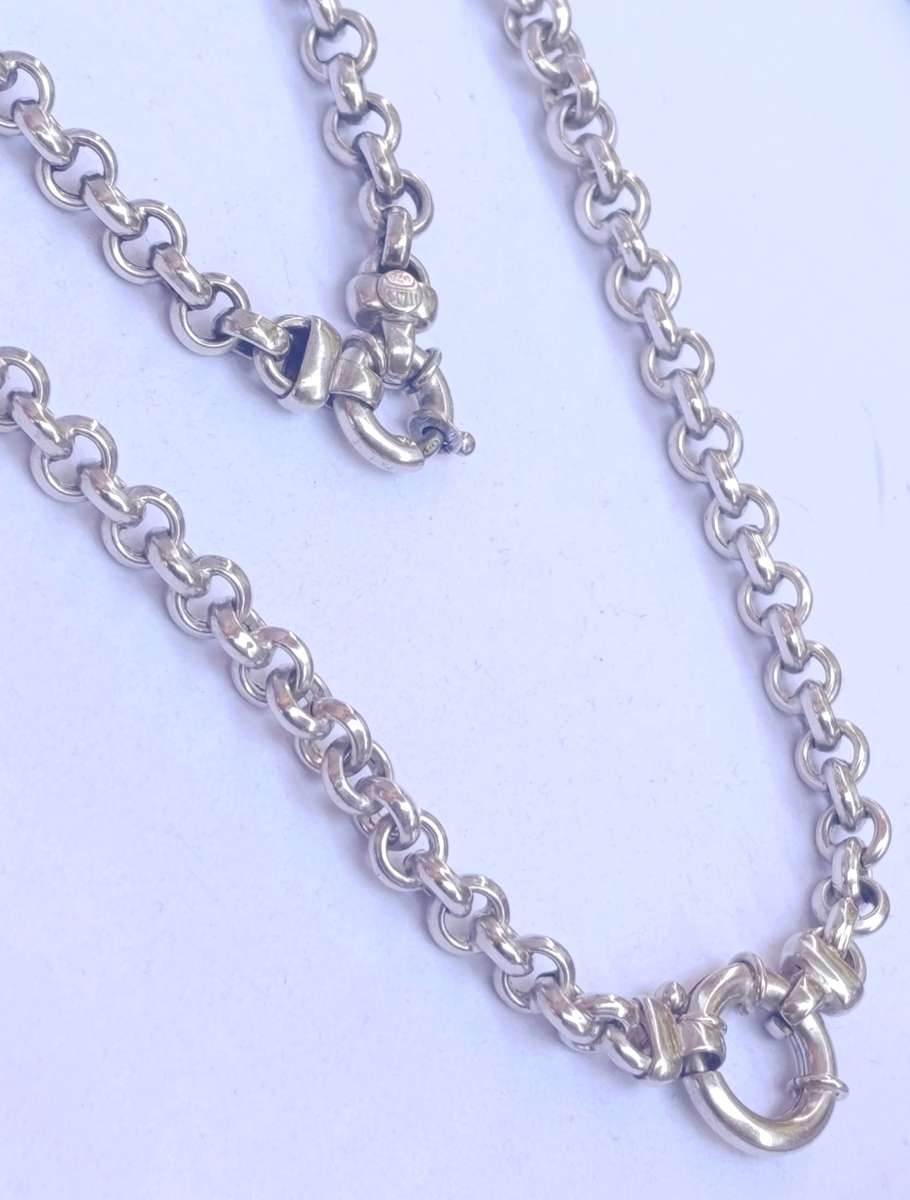 Sterling Signoretti Rolo 7mm Necklace & Bracelet Set