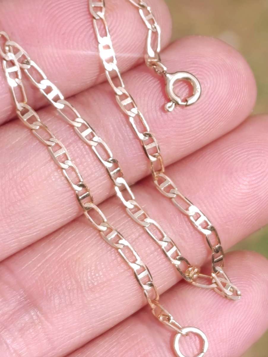 9ct Gold 2MM Anchor Link Bracelet