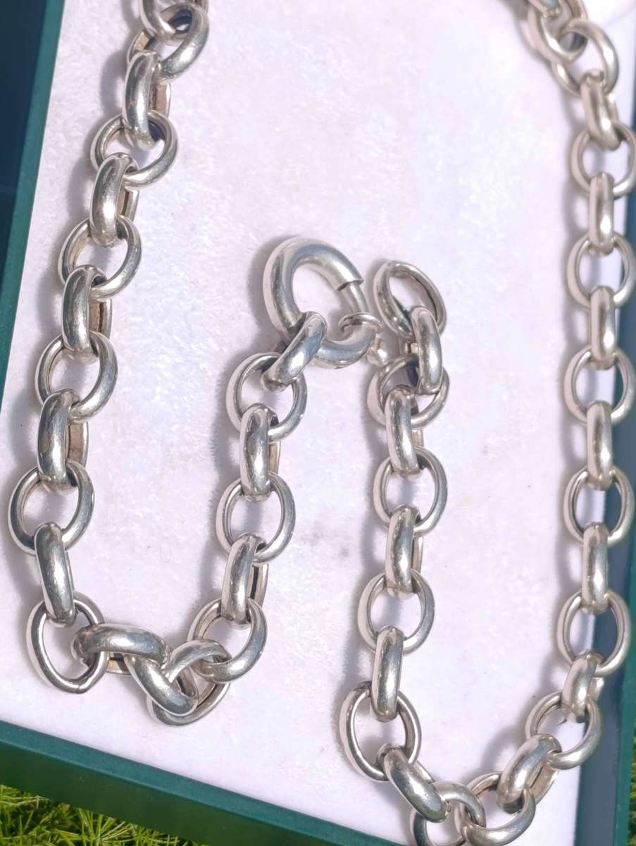 Sterling 9MM Rolo Signoretti Clasp Necklace