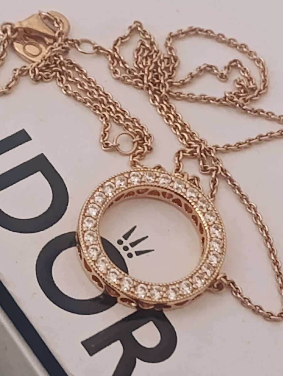 Pandora Rosegold Circle of Sparkle Necklace