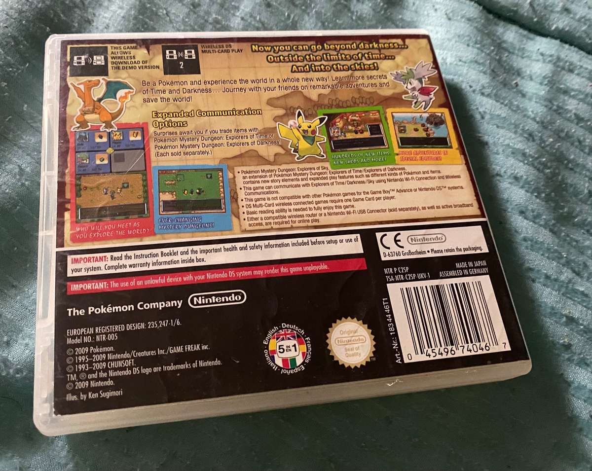 Pokemon Mystery Dungeon -Explorers of Sky . Ds game.