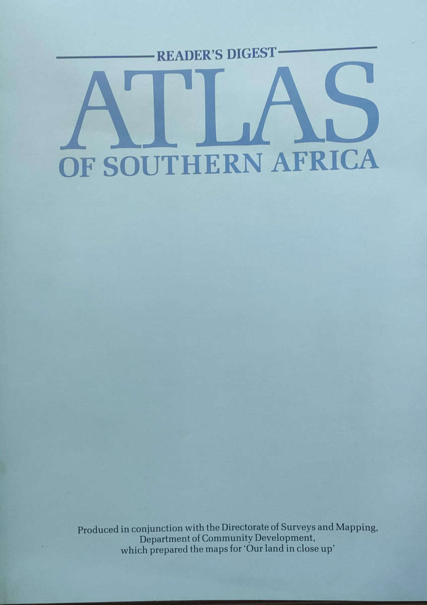 Readers Digest Atlas of Southern Africa