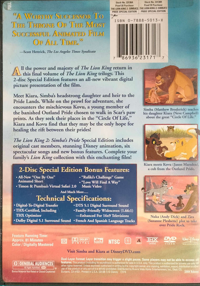 The Lion King 2 - Simba's Pride