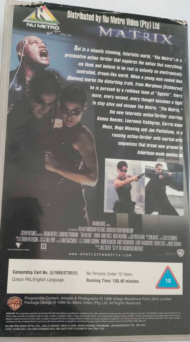 The Matrix -VHS Video