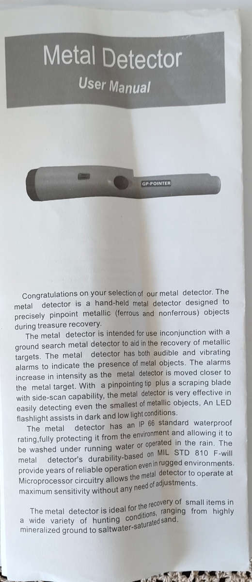 Metal detector ,Pointer