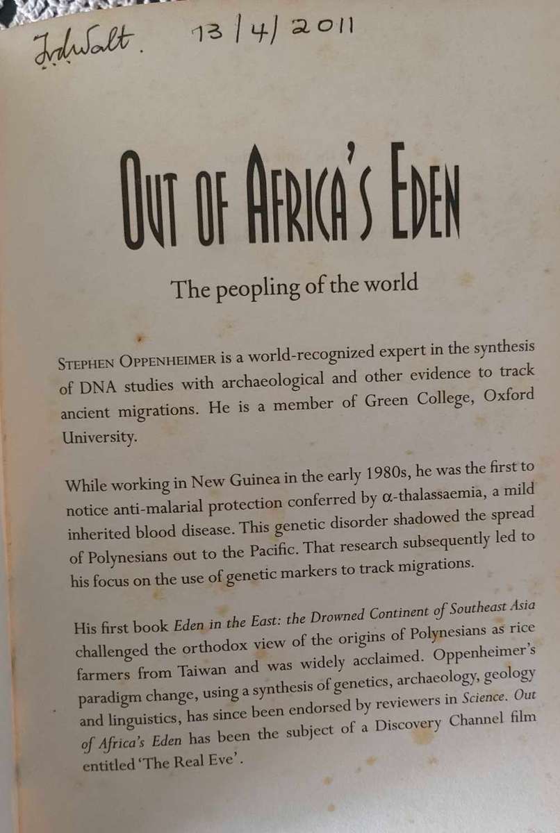 Out of Africa's Eden