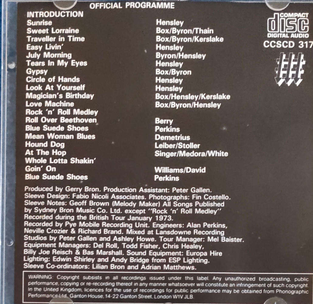 Uriah Heep Live - January 1973