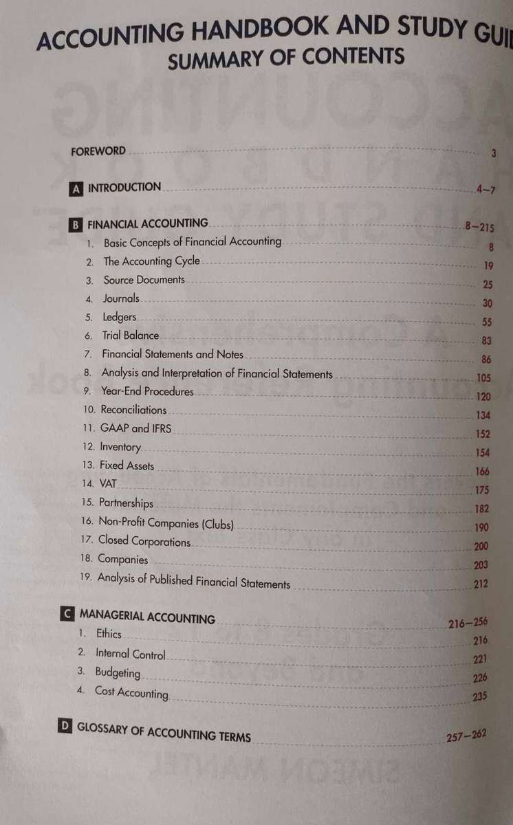 Accounting Handbook and Study Guide