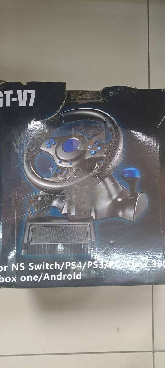 GT-V7 Multi-Platform Gaming Steering Wheel & Pedals