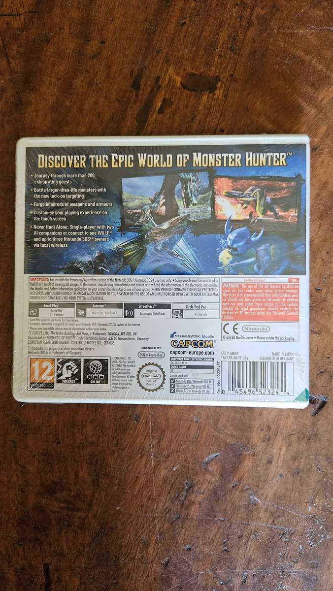 Nintendo 3DS Monster Hunter Ultimate 3. Sealed & Unused