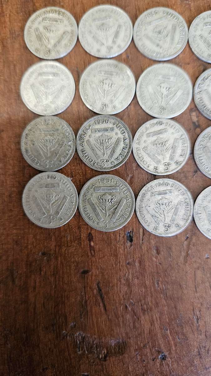 Silver 3 Pence Coins Lot