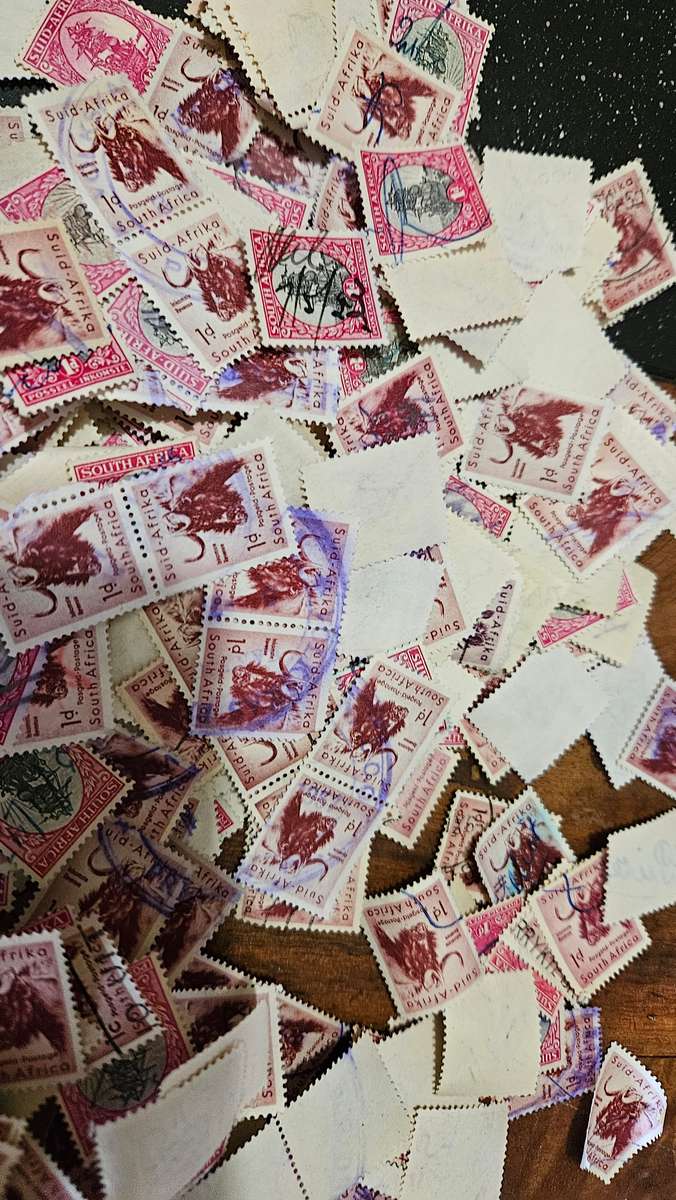 Box of South African Union Stamps