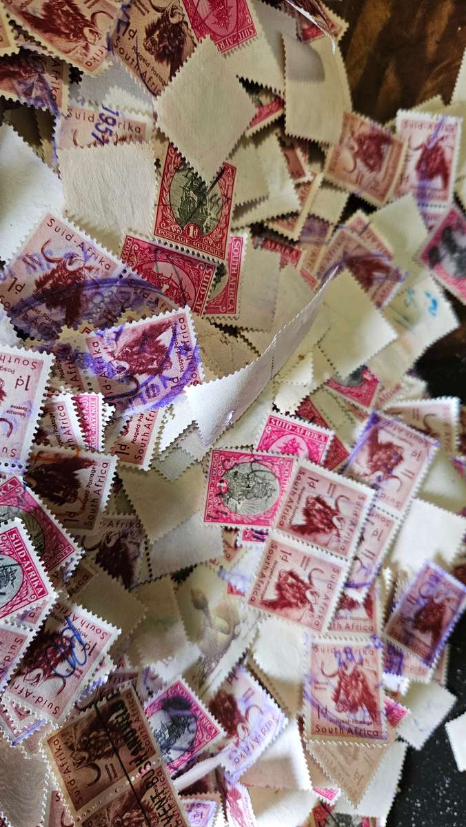 Box of South African Union Stamps