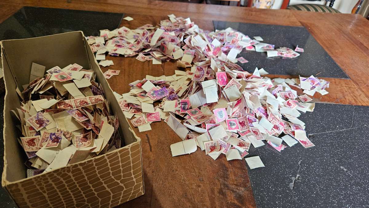Box of South African Union Stamps