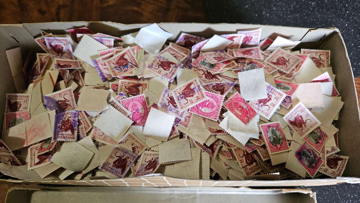 Box of South African Union Stamps