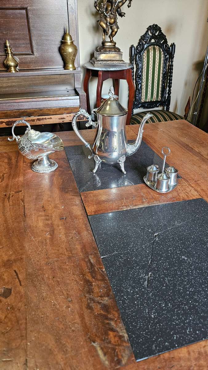 EPNS Ketlle, Sugar Bowl & Condiment Set