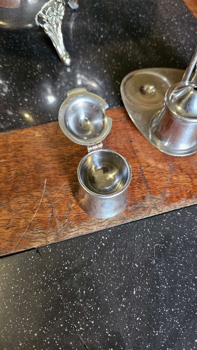 EPNS Ketlle, Sugar Bowl & Condiment Set