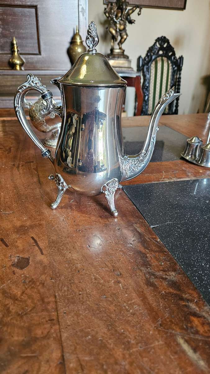 EPNS Ketlle, Sugar Bowl & Condiment Set