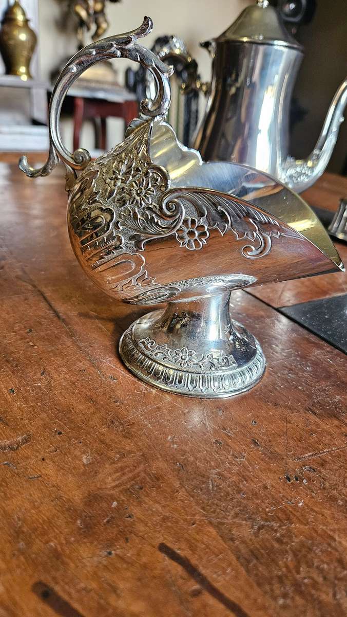 EPNS Ketlle, Sugar Bowl & Condiment Set